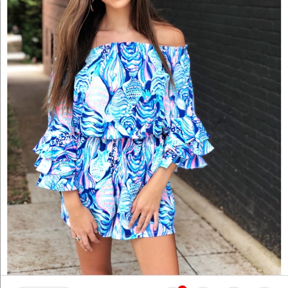 Lilly Pulitzer Pants - Lilly Pulitzer Calla Romper sz small